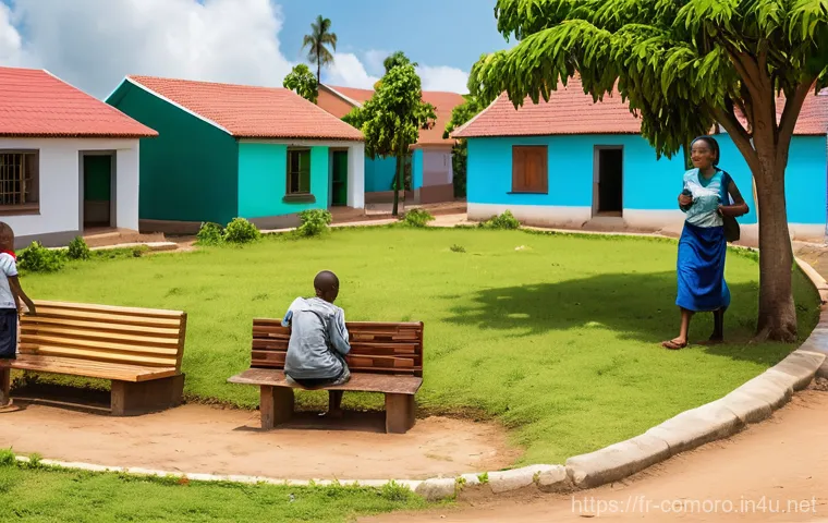 코모로 도시 재개발 프로젝트 - **Prompt 2: Bustling Comorian Market and Serene Coastal Tourism**
    "A dynamic image showcasing bo...