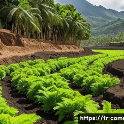 Home 33 코모로 환경 문제와 해결 방안 - **Prompt:** A vibrant, panoramic split-scene image illustrating the efforts of reforestation and agr...