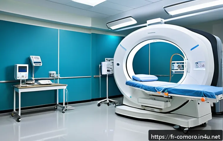 코모로 주요 병원 정보 - A modern hospital interior in the Comoros archipelago showcasing advanced medical technology, featur...